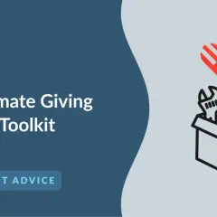 The Ultimate Giving Tuesday Toolkit: a box of tools with a heart above, ready to help non-profits succeed.