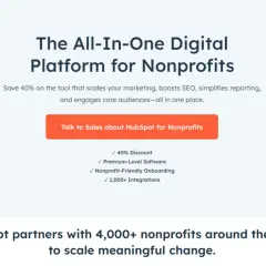 HubSpot CRM for nonprofits: an all-in-one digital platform to scale marketing, boost SEO, and engage audiences.