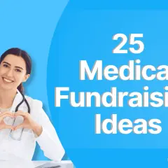 Doctor making a heart shape with hands, promoting 25 Medical Fundraising Ideas as alternatives to GoFundMe for medical expenses.