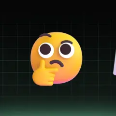 Microphone, thinking emoji, and sheet music. Ideas for choir fundraising are being considered.