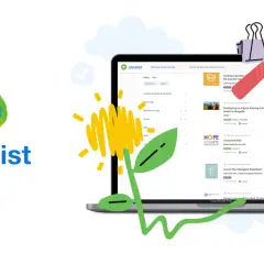 Find online volunteer opportunities on Idealist. The screen shows a laptop displaying various volunteer listings, from remote roles to on-site positions.
