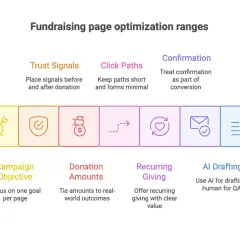 Learn how to start a fundraiser with this guide on optimizing your fundraising page. It covers campaign objectives, donation amounts, trust signals, click paths, recurring giving, confirmation, and AI drafting.