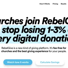 RebelGive helps churches stop losing donations. This platform offers a fee-free way to give.