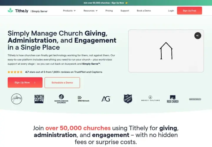 Tithely helps churches manage giving and engagement with no hidden tithely fees.