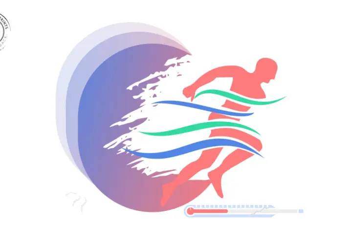 A runner in motion, symbolizing a virtual walk fundraiser. The logo "Charity Footprints" is visible.