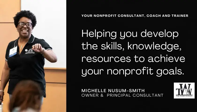 Michelle Nusum-Smith, a nonprofit consultant, helps organizations with board of directors recruitment and achieving their goals.