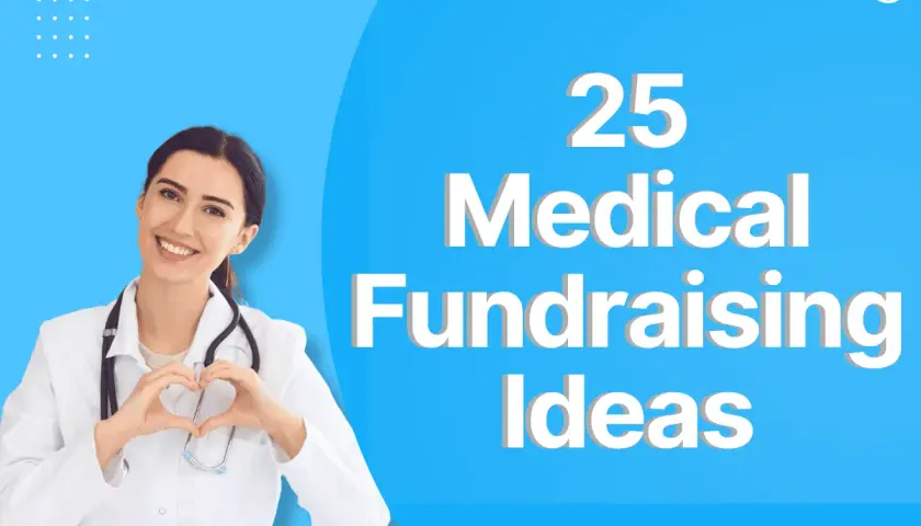 Doctor making a heart shape with hands, promoting 25 Medical Fundraising Ideas as alternatives to GoFundMe for medical expenses.