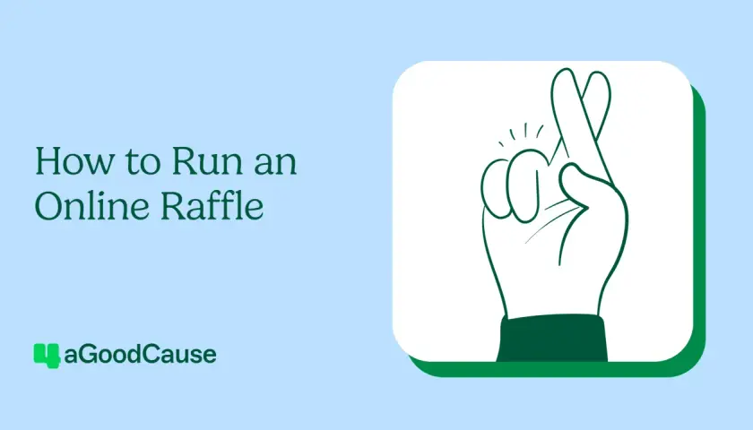 Learn how to do a raffle online with this guide. A hand with crossed fingers symbolizes luck and winning.