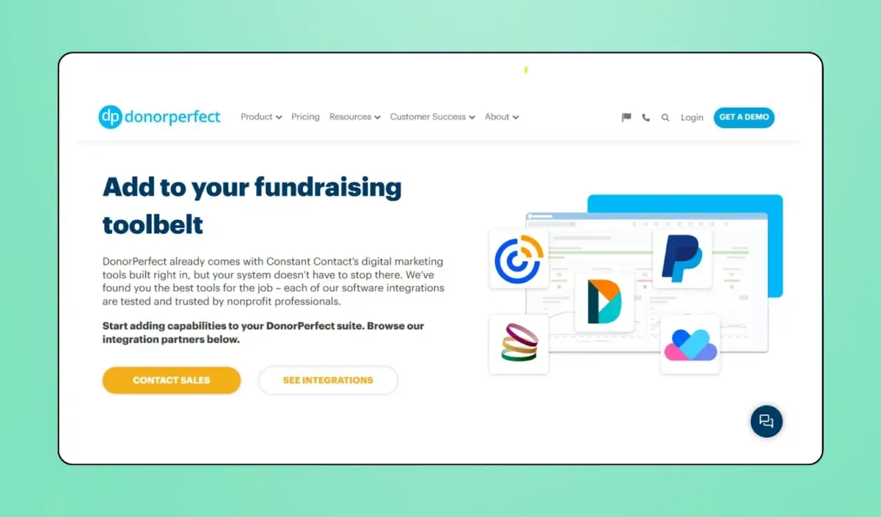 DonorPerfect's free CRM for nonprofits integrates with top tools to boost fundraising. Explore integrations and contact sales.