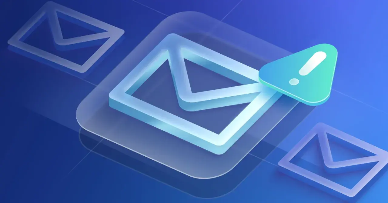 Email icons with an alert symbol, perfect for crafting engaging Giving Tuesday subject lines.