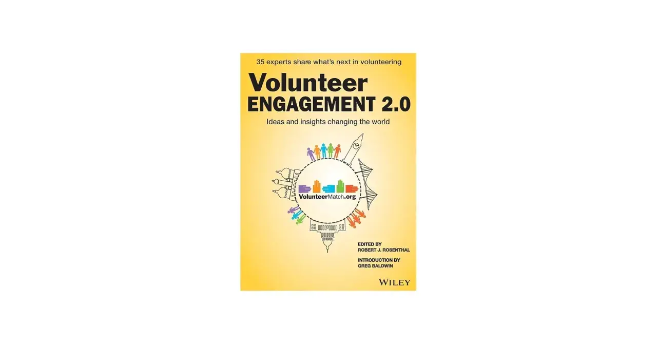 Book cover "Volunteer Engagement 2.0" offers insights for a successful volunteer recruitment plan.