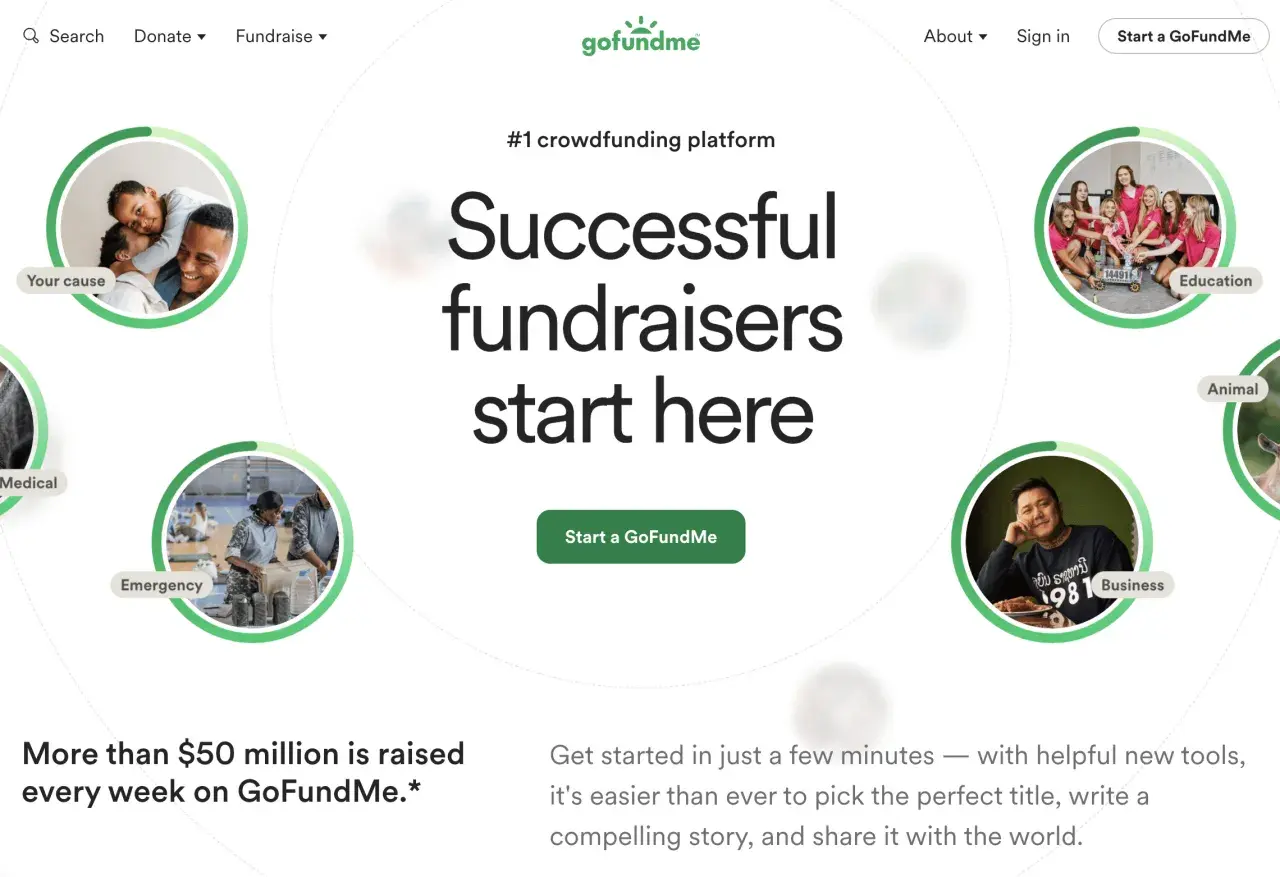 GoFundMe: a top crowdfunding platform for your cause, business, or emergency. Find fundraising sites with lowest fees to start your success story.