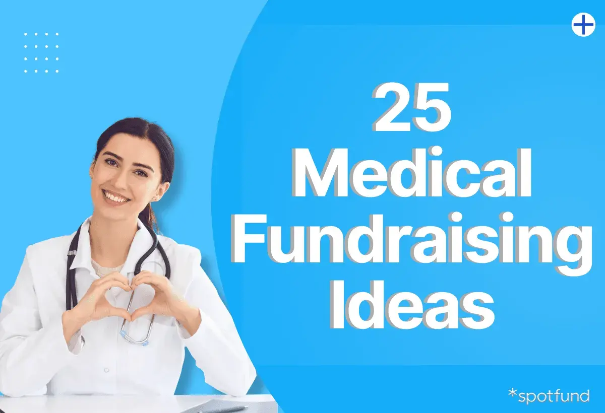 Doctor making a heart shape with hands, promoting 25 Medical Fundraising Ideas as alternatives to GoFundMe for medical expenses.