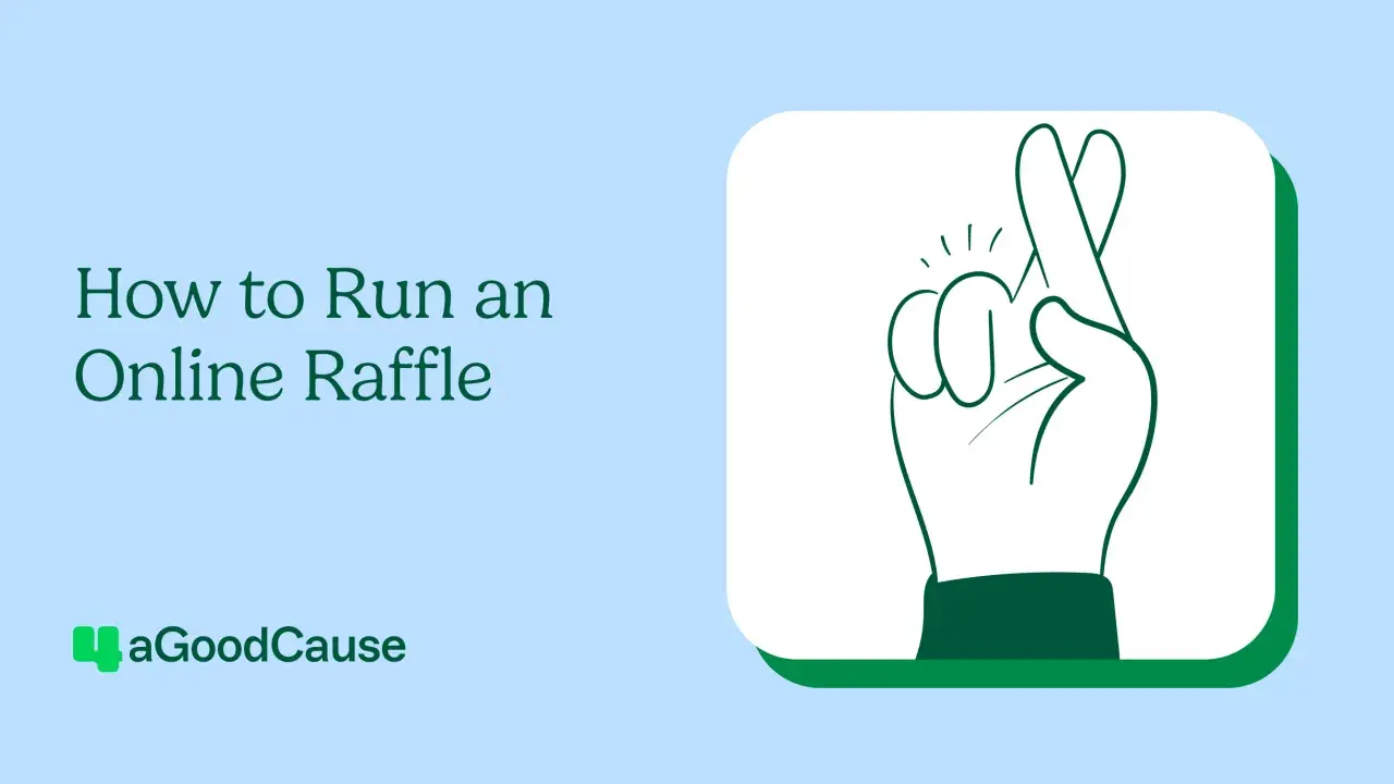 Learn how to do a raffle online with this guide. A hand with crossed fingers symbolizes luck and winning.