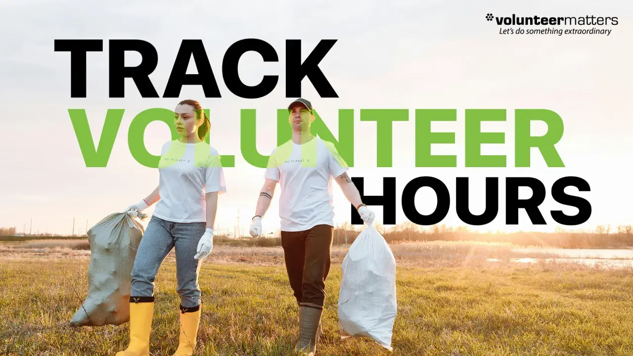 Two volunteers collect trash, their efforts contributing to virtual volunteer hours.
