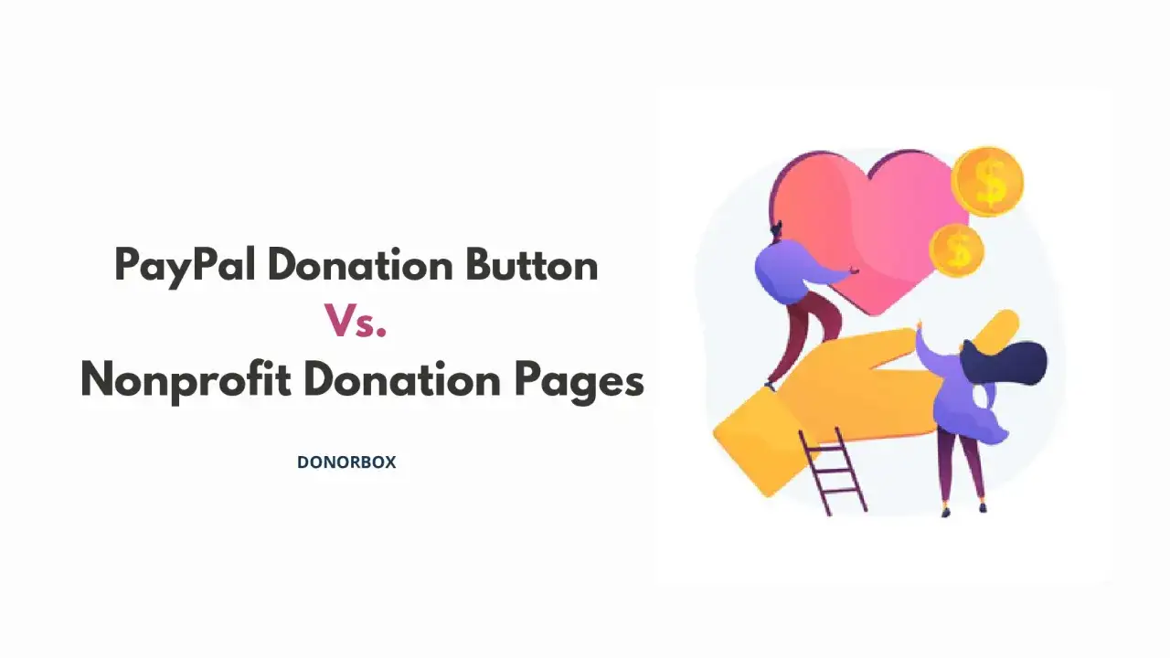 Comparing PayPal donation buttons to dedicated nonprofit donation pages. A hand offers support, symbolizing how a paypal nonprofit account can help.