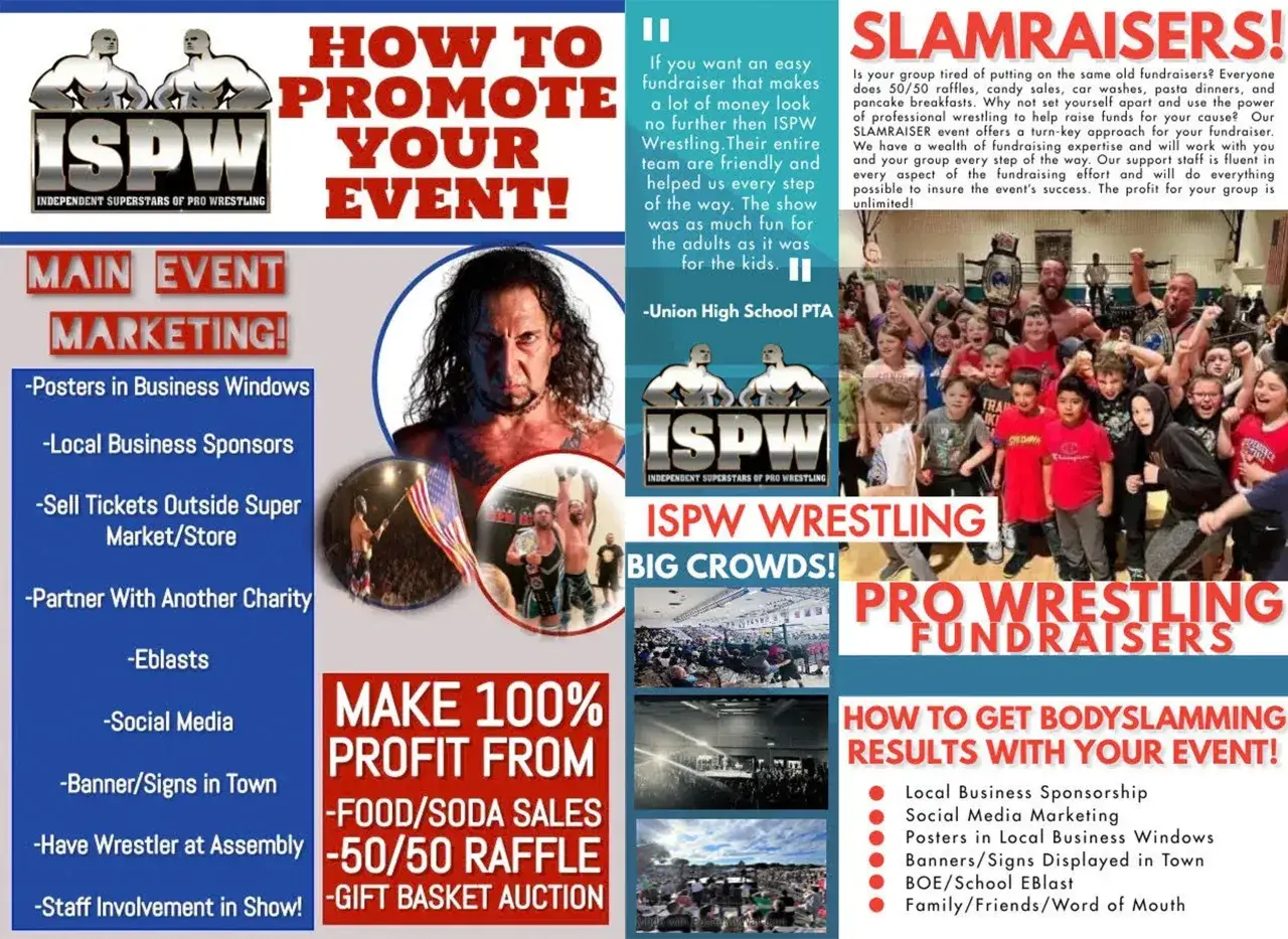 Pro wrestling fundraising ideas from ISPW: marketing tips, profit strategies, and how to get